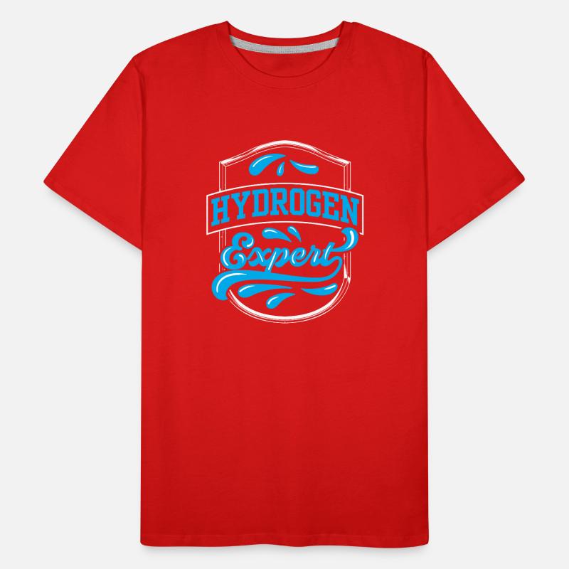 Hydrogen Expert Hydrogène Élément d’énergie T-shirt bio Premium Homme