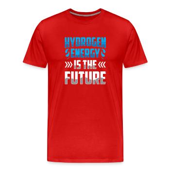 Energy from hydrogen is the future Hydrogen - Men's Premium Organic T-Shirt - red - Front - Damien (186cm)