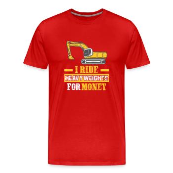 Bauarbeiter Bagger Job Crew Baustelle - Männer Premium Bio T-Shirt - Rot - Vorne - Damien (186cm)