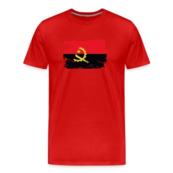 Offizielle Angola Flagge Angolan Country Pride Vintage - Männer Premium Bio T-Shirt - Rot - Vorne - Damien (186cm)