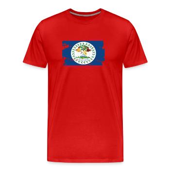 Offizielle Belize Flagge Belizian Country Pride - Männer Premium Bio T-Shirt - Rot - Vorne - Damien (186cm)