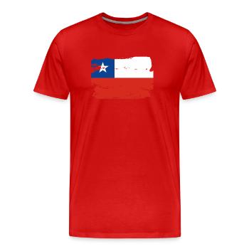 Offizielle Chile Flagge Chilen Country Pride Vintage - Männer Premium Bio T-Shirt - Rot - Vorne - Damien (186cm)
