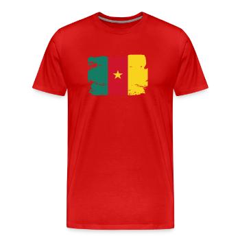 Drapeau officiel du Cameroun Cameroun Country Pride - T-shirt bio Premium Homme - rouge - Devant - Damien (186cm)