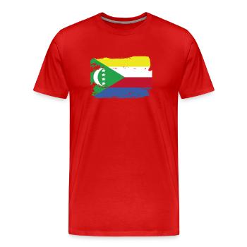 Official Comoros Flag Comoro Country Pride Vintage - Men's Premium Organic T-Shirt - red - Front - Damien (186cm)