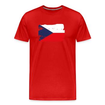 Official Czech Flag Czech Republic Country Pride - Men's Premium Organic T-Shirt - red - Front - Damien (186cm)