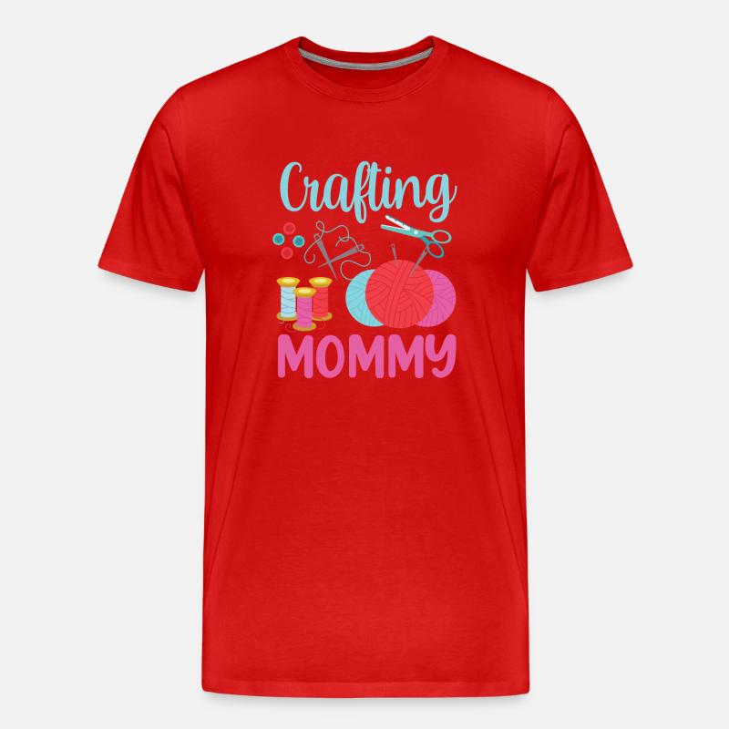 Bastel Mama Bastler Basteln Mutter - Männer Premium Bio T-Shirt - Rot