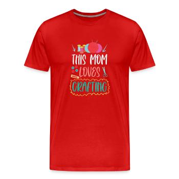 Diese Mutter Liebt Es Zu Basteln Bastel Mama - Männer Premium Bio T-Shirt - Rot - Vorne - Damien (186cm)