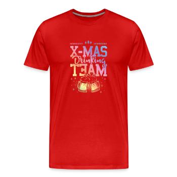 Équipe de consommation de Noël - T-shirt bio Premium Homme - rouge - Devant - Damien (186cm)