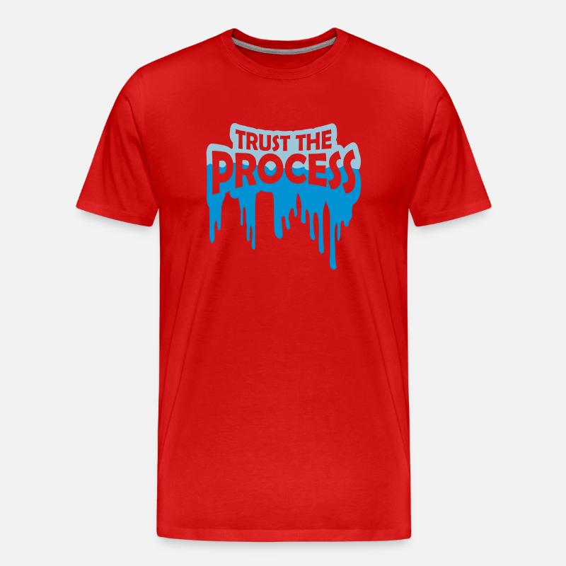 faire confiance au processus Devis - T-shirt bio Premium Homme - rouge