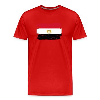 Drapeau officiel de l’Égypte Pays égyptien Pride Vintage - T-shirt bio Premium Homme - rouge - Devant - Damien (186cm)