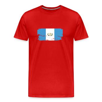 Drapeau officiel du Guatemala Guatemala Country Pride - T-shirt bio Premium Homme - rouge - Devant - Damien (186cm)