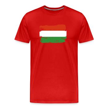 Official Hungary Flag Hungarian Country Pride - Men's Premium Organic T-Shirt - red - Front - Damien (186cm)