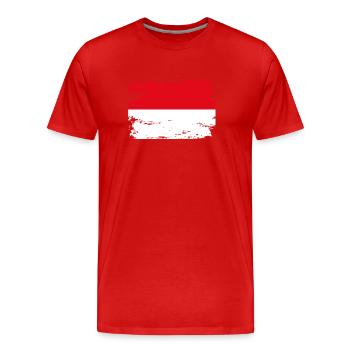 Official Indonesia Flag Indonesian Country Pride - Men's Premium Organic T-Shirt - red - Front - Damien (186cm)