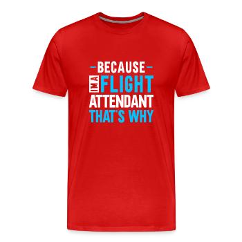 Personnel de cabine de l’hôtesse de l’air hôtesse de l’air - T-shirt bio Premium Homme - rouge - Devant - Damien (186cm)
