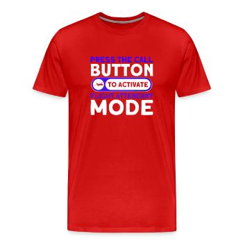 Personnel de cabine de l’hôtesse de l’air hôtesse de l’air - T-shirt bio Premium Homme - rouge - Devant - Damien (186cm)