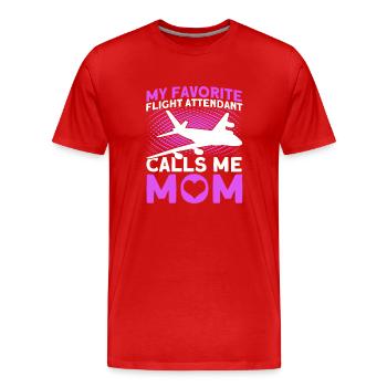 Personnel de cabine de l’hôtesse de l’air hôtesse de l’air - T-shirt bio Premium Homme - rouge - Devant - Damien (186cm)
