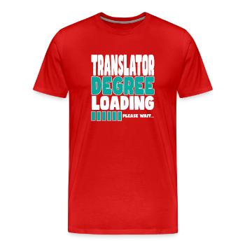 Übersetzer lädt Ausbildung - Männer Premium Bio T-Shirt - Rot - Vorne - Damien (186cm)