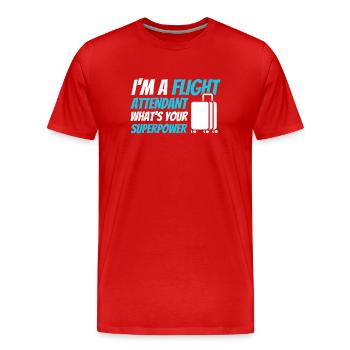 Personnel de cabine de l’hôtesse de l’air hôtesse de l’air - T-shirt bio Premium Homme - rouge - Devant - Damien (186cm)