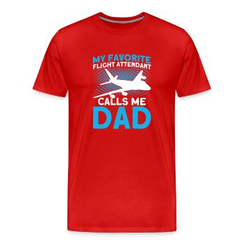 Personnel de cabine de l’hôtesse de l’air hôtesse de l’air - T-shirt bio Premium Homme - rouge - Devant - Damien (186cm)