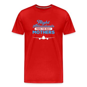 Personnel de cabine de l’hôtesse de l’air hôtesse de l’air - T-shirt bio Premium Homme - rouge - Devant - Damien (186cm)
