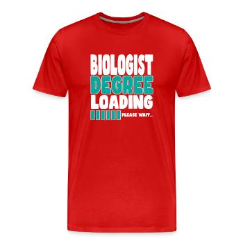 Biologist invites training - Men's Premium Organic T-Shirt - red - Front - Damien (186cm)