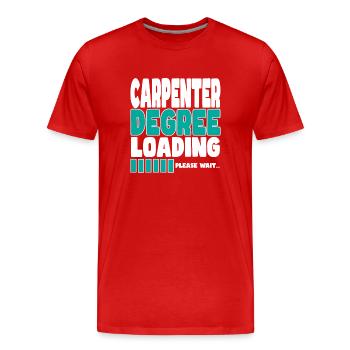 Carpenter invites training - Men's Premium Organic T-Shirt - red - Front - Damien (186cm)