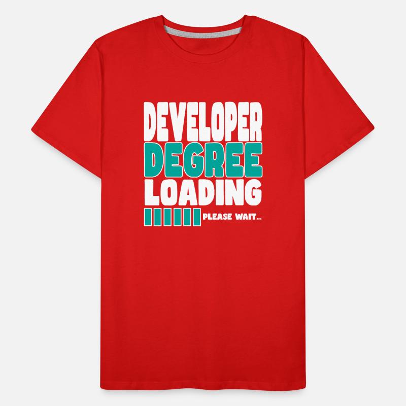 Software developer loads training Men's Premium Organic T-Shirt