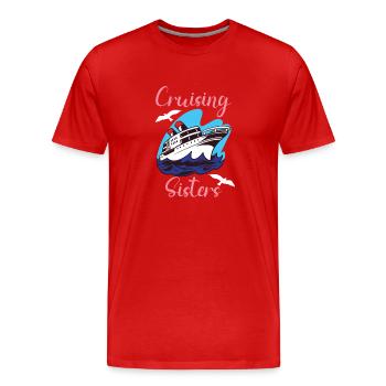 Boating Boat Captain Cruise Ship - Men's Premium Organic T-Shirt - red - Front - Damien (186cm)