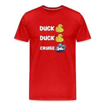 Boating Boat Captain Cruise Ship - Men's Premium Organic T-Shirt - red - Front - Damien (186cm)