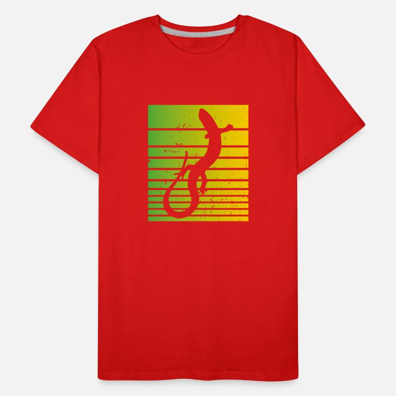 Weiße Eidechse Männer Premium Bio T-Shirt