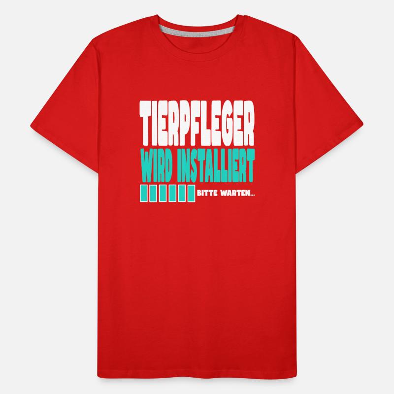 Tierpfleger wird installiert Männer Premium Bio T-Shirt