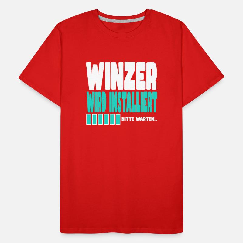 Winzer wird installiert Männer Premium Bio T-Shirt