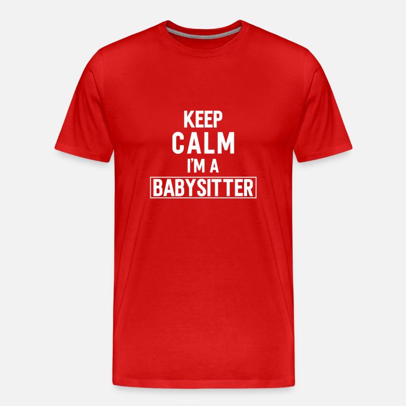 Babysitter Geschenk Babysitting Bester Babysitter - Männer Premium Bio T-Shirt - Rot