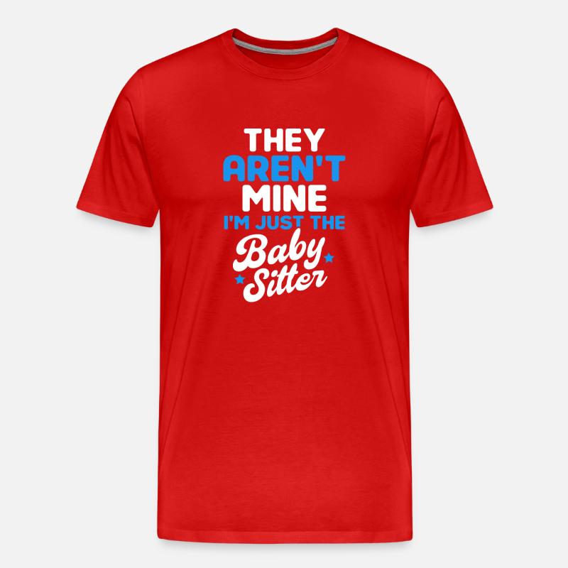Babysitter Geschenk Babysitting Bester Babysitter - Männer Premium Bio T-Shirt - Rot