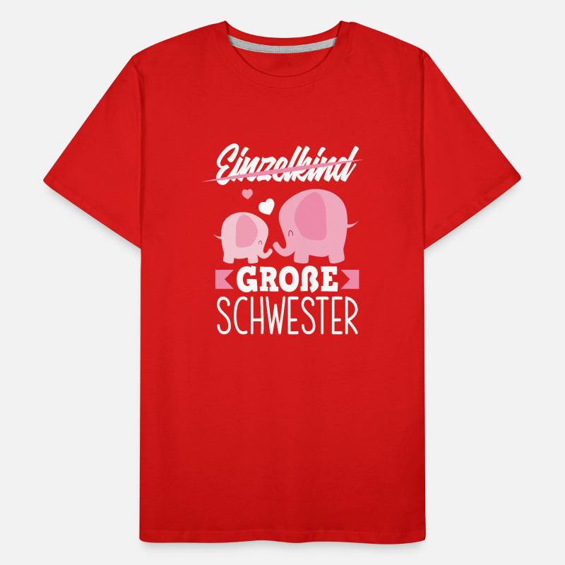 Süßes Ich Werde Große Schwester Elefant Männer Premium Bio T-Shirt