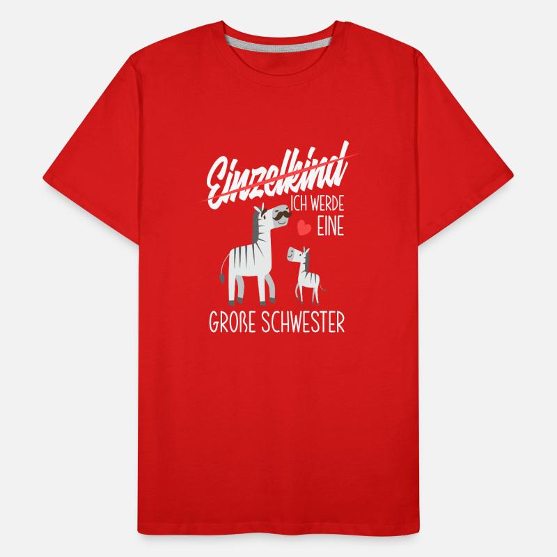 Zebras Ich Werde Große Schwester Männer Premium Bio T-Shirt