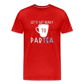 Tea Drinker Tea Lover Gift Tea - Men's Premium Organic T-Shirt - red - Front - Damien (186cm)