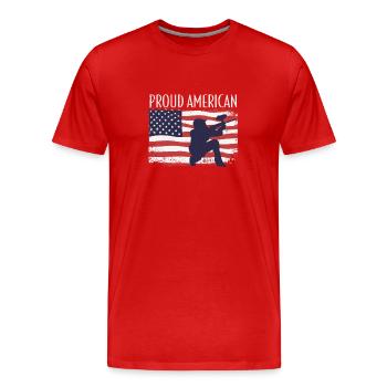 American Flag Paintball - Men's Premium Organic T-Shirt - red - Front - Damien (186cm)