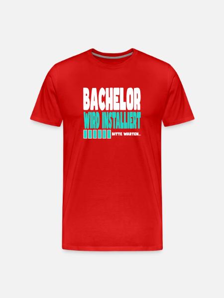 Bachelor wird installiert - Männer Premium Bio T-Shirt - Rot