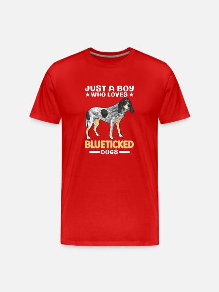 Bluetick Coonhound Gift Funny Saying - Men's Premium Organic T-Shirt - red
