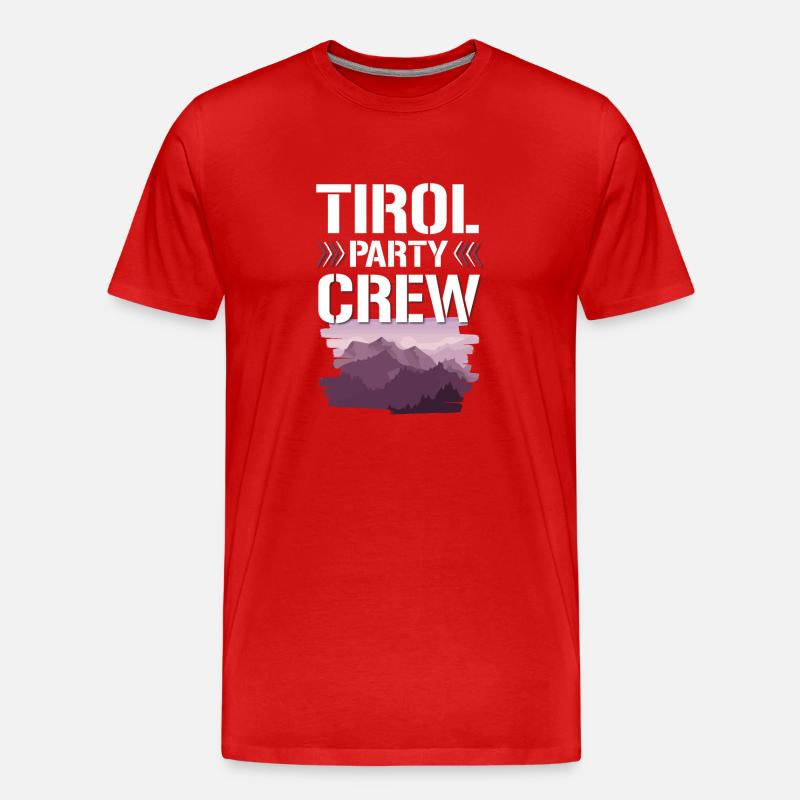Tirol Party Crew - Männer Premium Bio T-Shirt - Rot