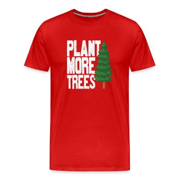 Planter plus d’arbres Protection des arbres - T-shirt bio Premium Homme - rouge - Devant - Damien (186cm)