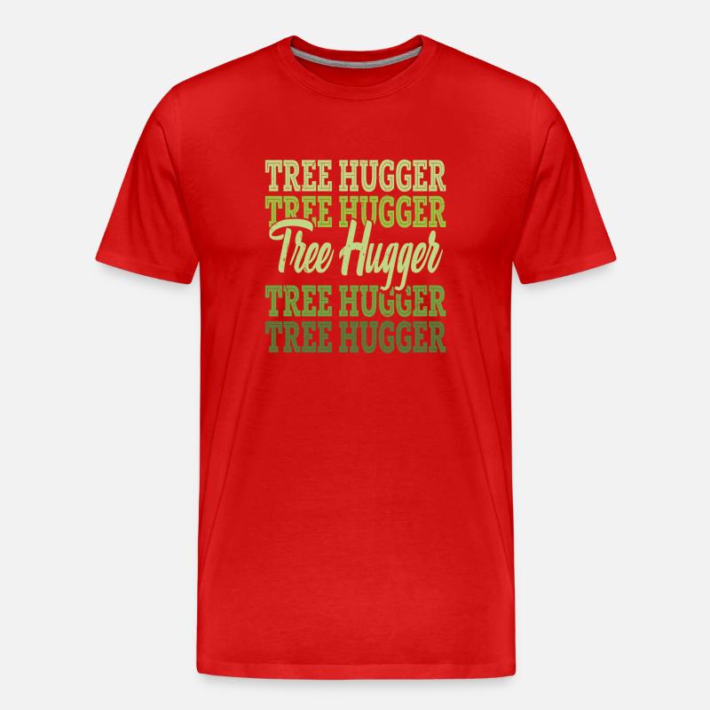 Tree Hugger Tree Protection - T-shirt bio Premium Homme - rouge