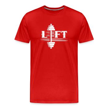 Lift Gym Gewichtheber Gewichtheben Workout - Männer Premium Bio T-Shirt - Rot - Vorne - Damien (186cm)