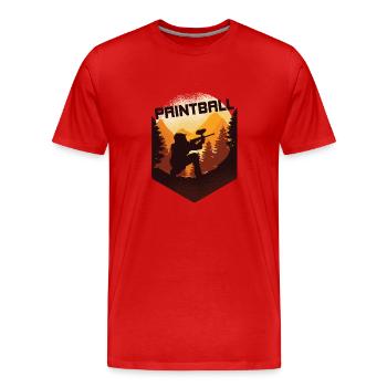 Joueur de Paintball Paintball - T-shirt bio Premium Homme - rouge - Devant - Damien (186cm)
