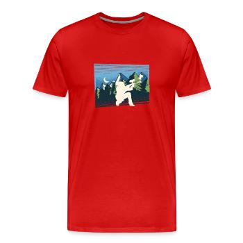 Joueur de Paintball Paintball - T-shirt bio Premium Homme - rouge - Devant - Damien (186cm)