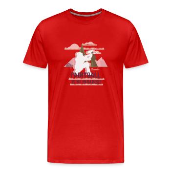 Joueur de Paintball Paintball - T-shirt bio Premium Homme - rouge - Devant - Damien (186cm)