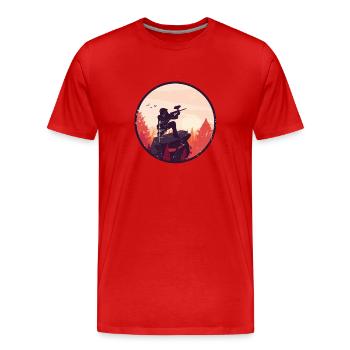Joueur de Paintball Paintball - T-shirt bio Premium Homme - rouge - Devant - Damien (186cm)
