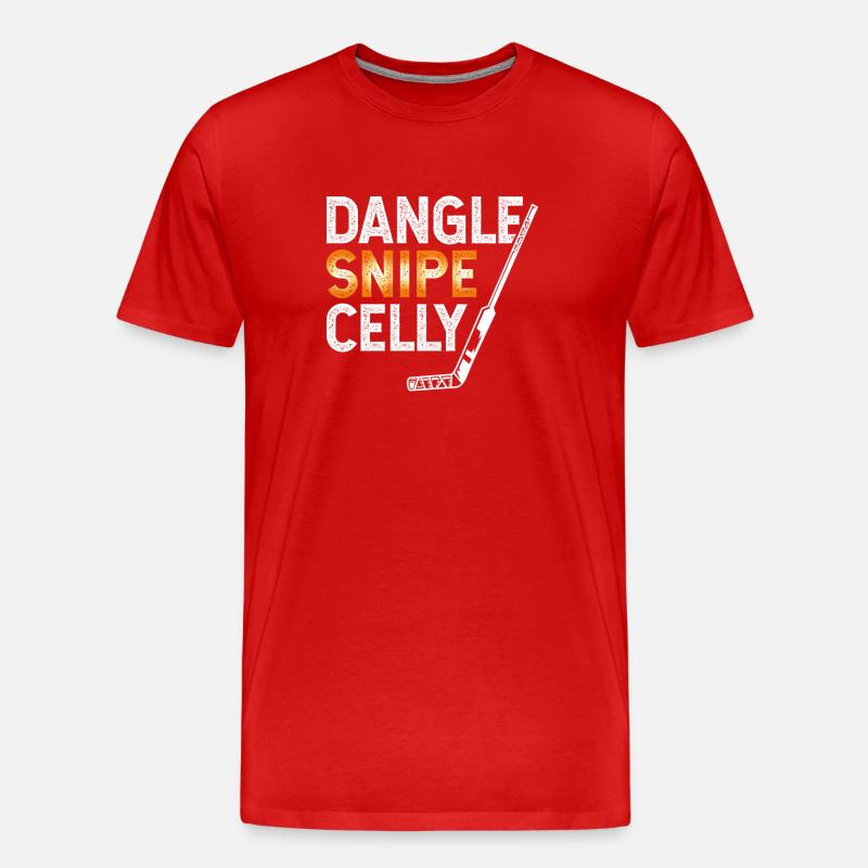 Dangle Snipe Celly - Männer Premium Bio T-Shirt - Rot