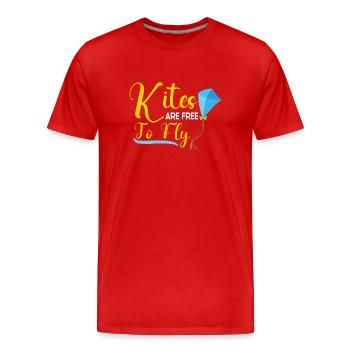 Kite Flying Kite Fan Für Fite Flying Lovers - Männer Premium Bio T-Shirt - Rot - Vorne - Damien (186cm)